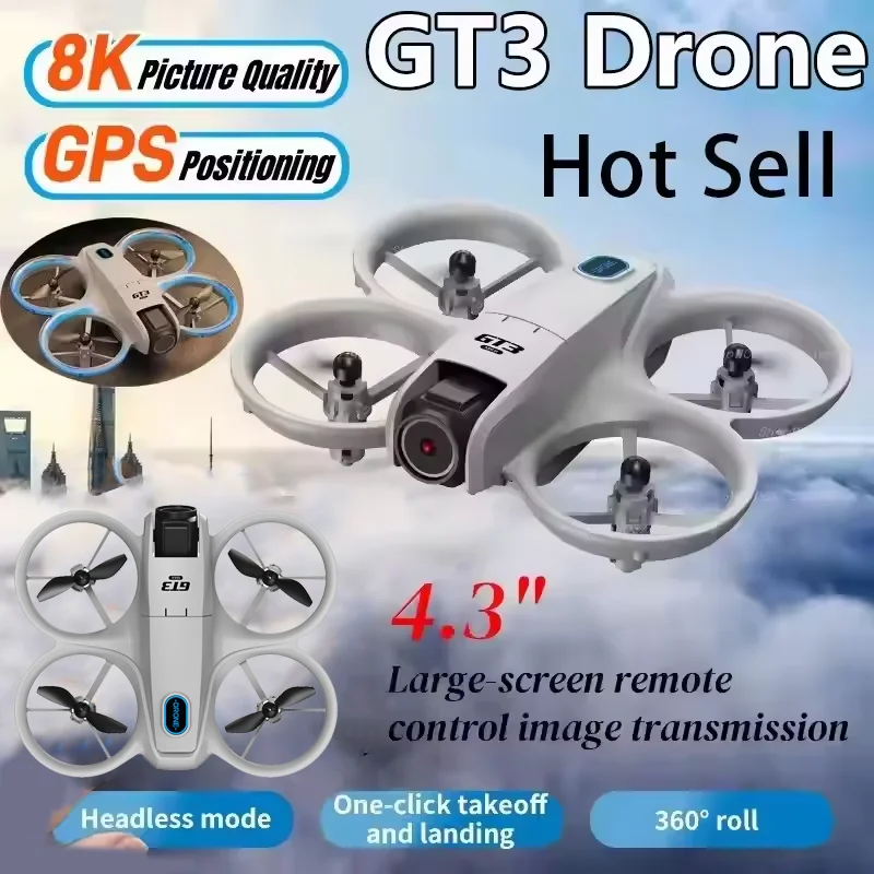 Drone Camera With Gimbal - GT3 Drone 8K HD Dual Cameras