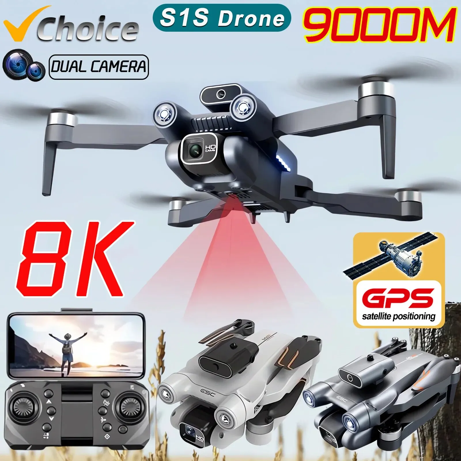 New S1S 5G GPS Drone Camera 8K – обзор и цена Drone Camera Hd
