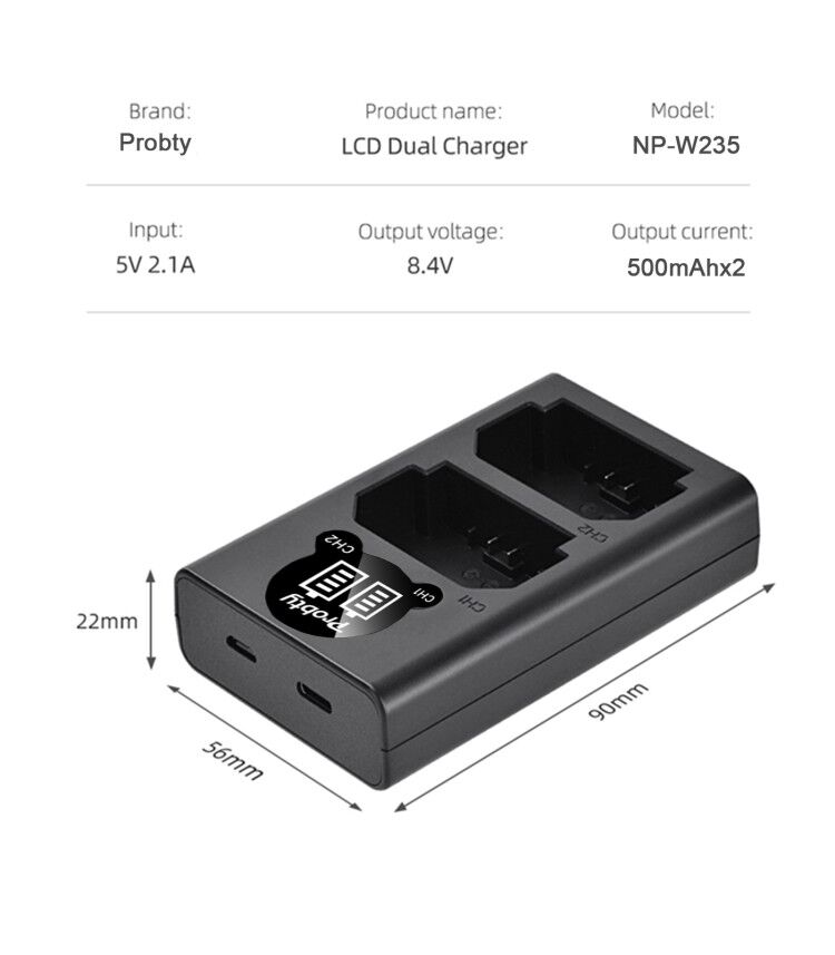 2200mAh NP-W235 NP W235 Batter – обзор и цена Drone Camera Action