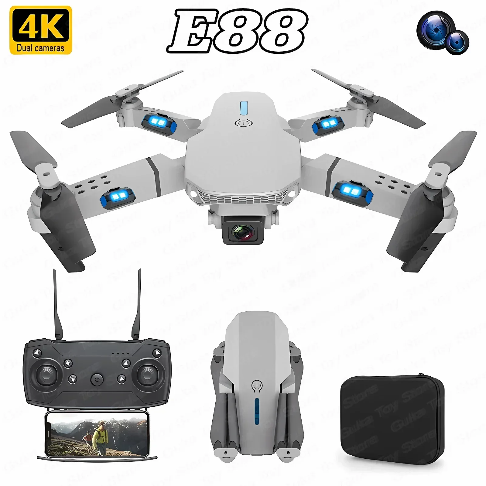 E88 Pro WIFI FPV Drone Wide An – обзор и цена Drone Camera Night Vision