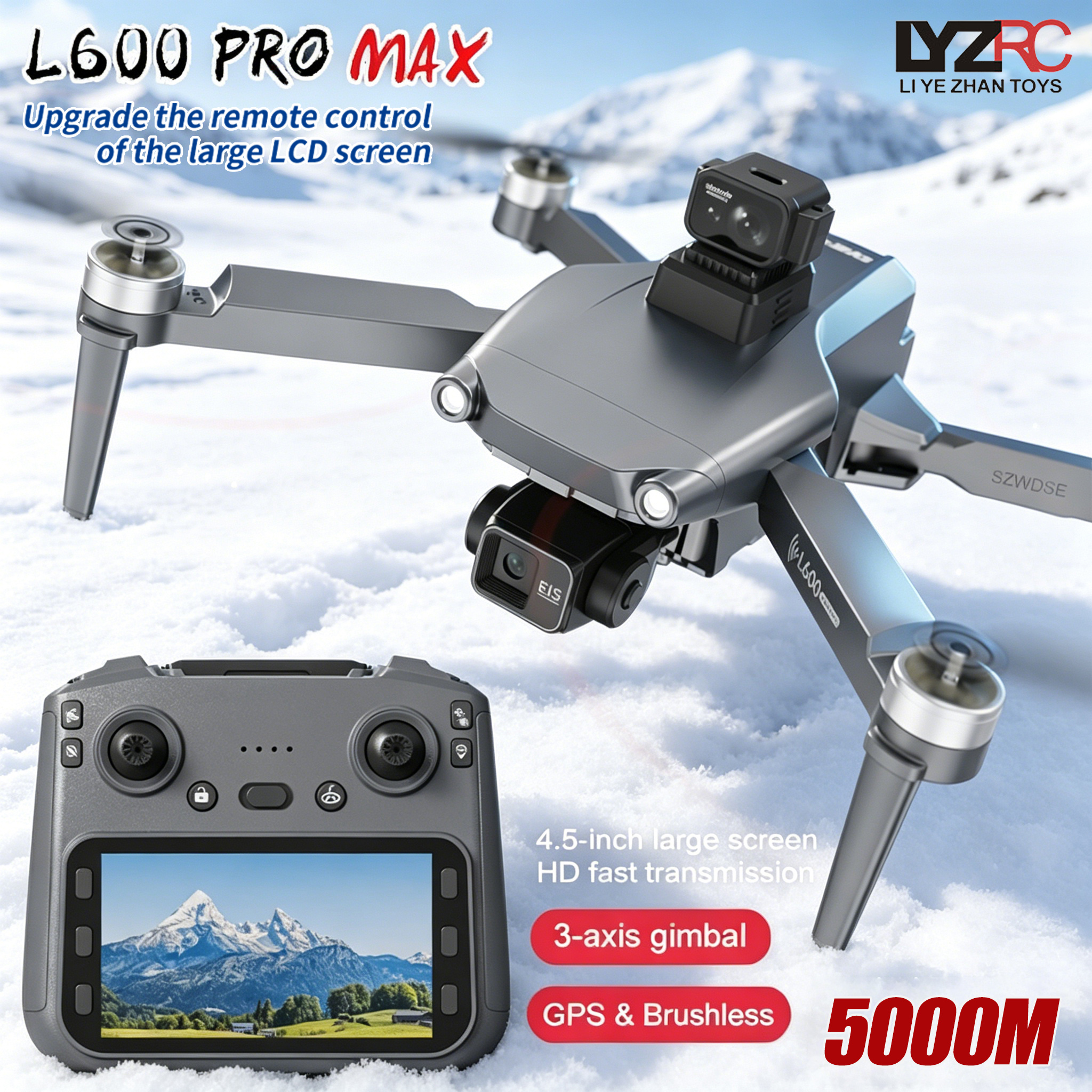 L600 MAX GPS Drone Professiona – обзор и цена Drone Camera With Gimbal