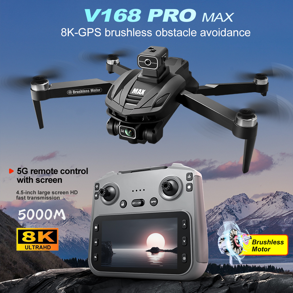 V168 PRO Max GPS Drone 8K Prof – обзор и цена Drone Camera Hd