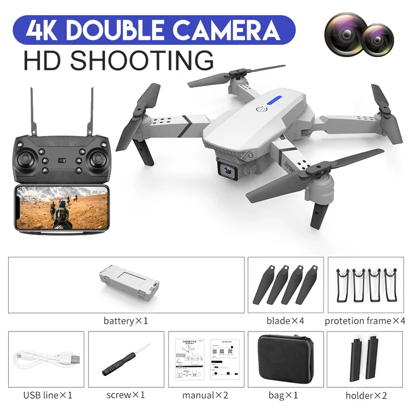 E88 ProIntelligent Folding Dro – обзор и цена Drone Camera Hd