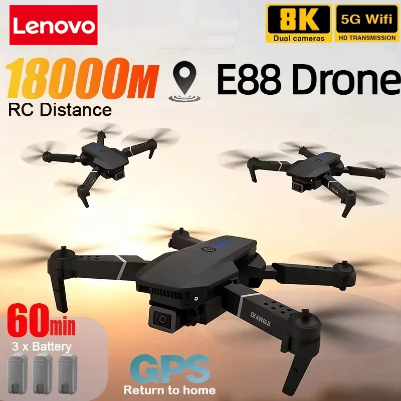 Lenovo New E88 Pro WIFI FPV Dr – обзор и цена Drone Camera Wide Angle