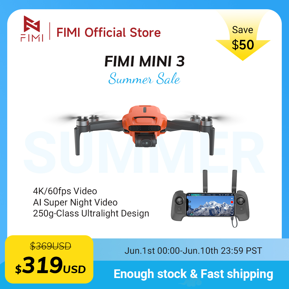 FIMI MINI 3 Camere drone 4K 60 – обзор и цена Drone Camera Night Vision